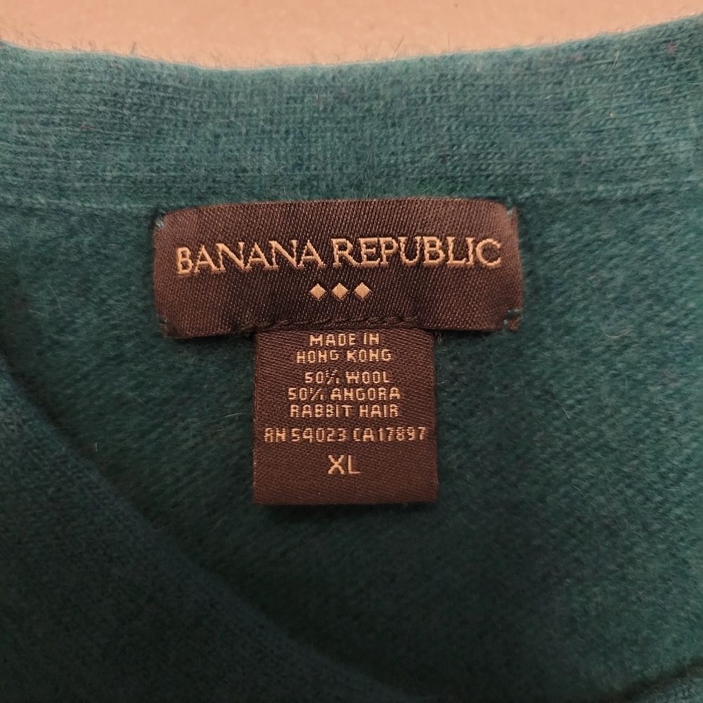 Banana Republic Angora Wool Teal Cardigan - Picture 5 of 10